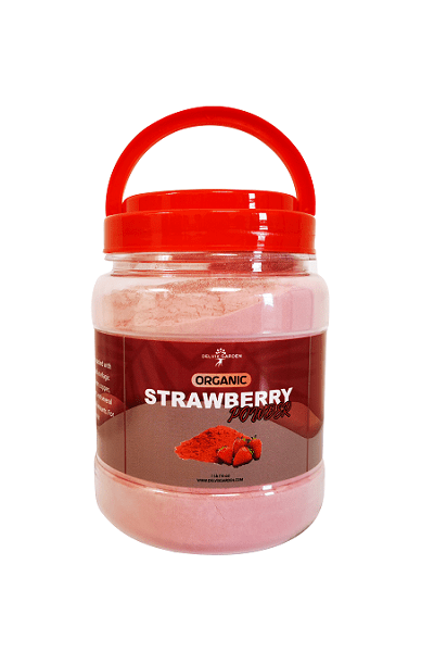 Organic Strawberry Powder: 1 Lb Strawberry Powder for baking, smoothies, milk, drink mix, and more - Image 1
