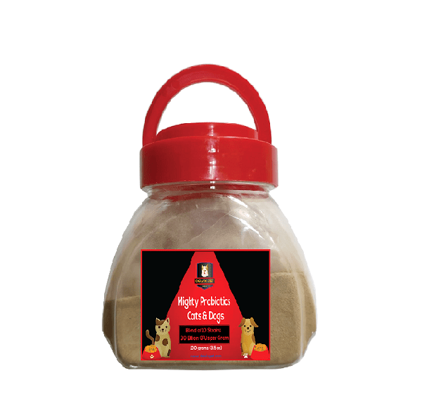 Mighty Probiotics for Dogs and Cats X 3 Bottles: 30 Billion CFUs Pet Probiotics Per Gram for Max-Strength, Advanced Cat and Dog Probiotics Powder for Digestive Tract, Immune System - Image 1